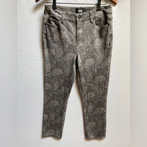 Paige Hoxton Ultra Skinny high rise floral jeans Sz 28